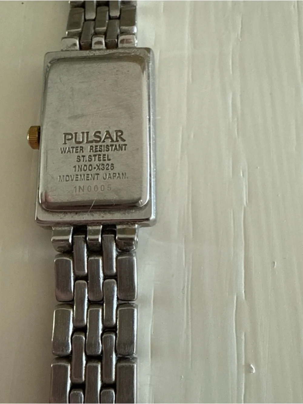 Pulsar Women's Two-Tone Rectangular Crystal Watch - Silver/Gold, Swaroski Bezel